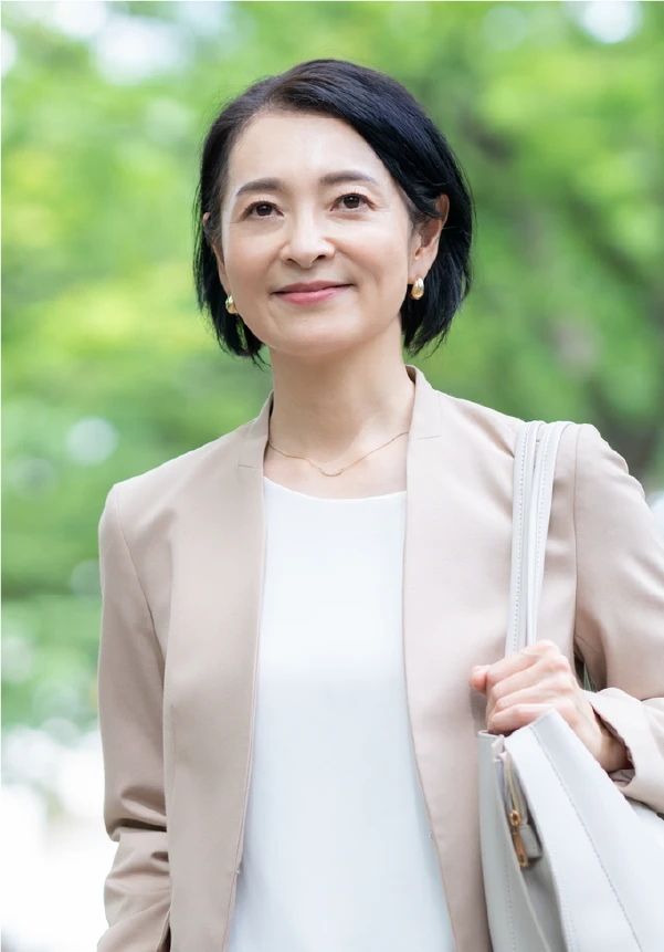 笑顔の女性